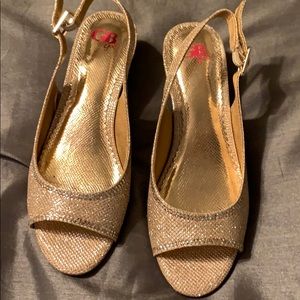 Gianni Bini gold sparkle shoes